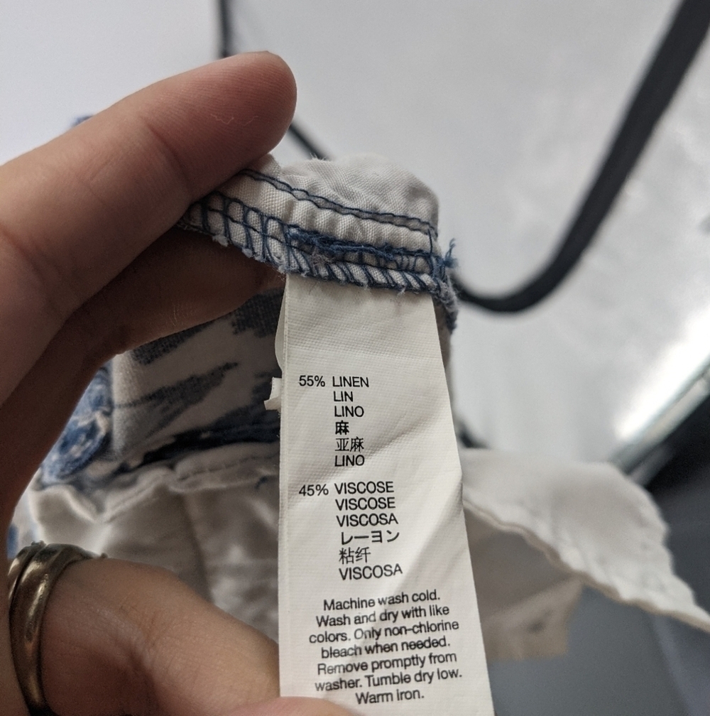 *Sold*GAP FACTORY Linen Blend Drawstring Shorts - Picture 6 of 6